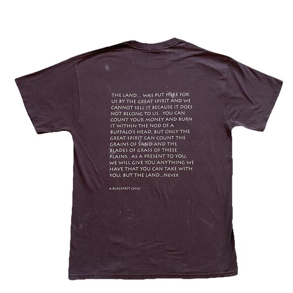 Homeland Security T Shirt Vintage Y2K Older Brother Core Protest Indian Brown M - Picture 3 of 6